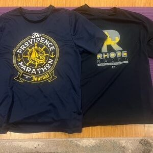 Providence Road Race Blue Tech Tee x2 Size M